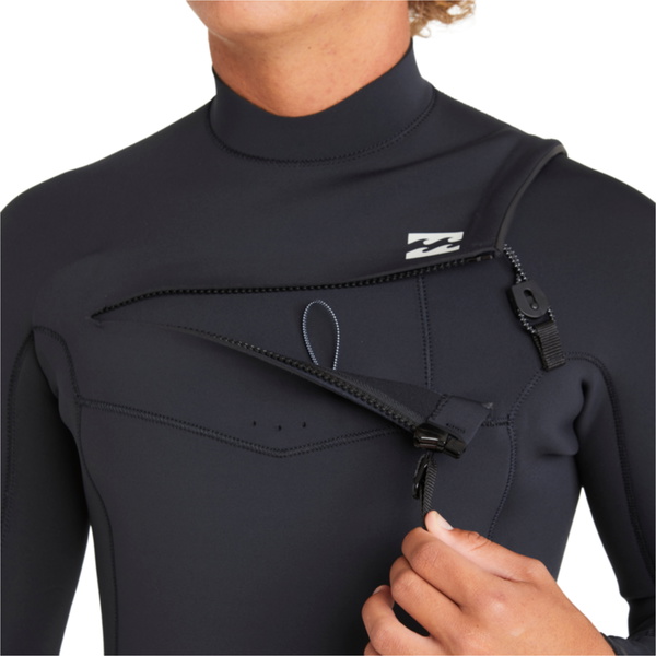 2026 Billabong Da Uomo Absolute Natural 2mm Chest Zip Manica Lunga Muta Primaverile Muta ABYW400125 - Black